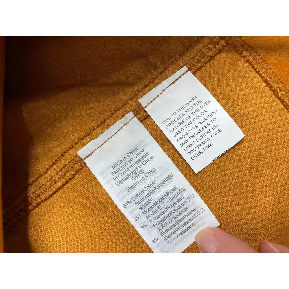 Madewell Velveteen A-Line Mini Skirt Snap Button Front Orange Rust Size 14 NWT - Picture 5 of 6